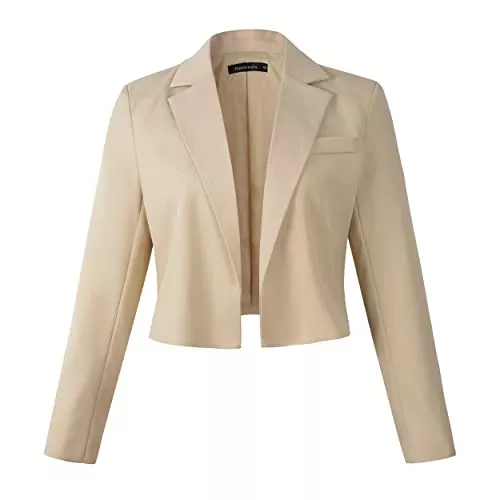Beninos Blazer Beninos Damen-Blazerjacke mit langen Ärmeln, vorne offen, bauchfrei