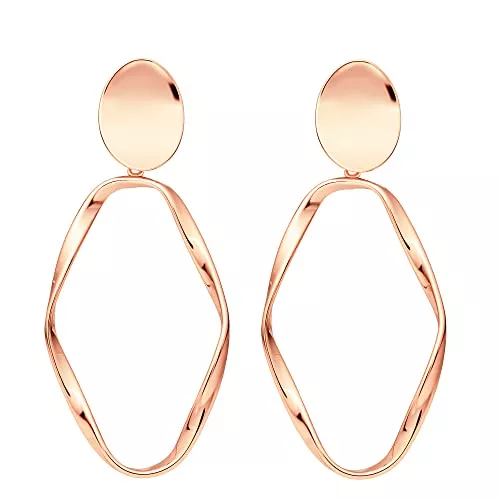 heideman ars gratia artis Schmuck Heideman Ohrringe Evie Damen aus Edelstahl gold rosegold farbend matt Ohrstecker hängend für Frauen rose vergoldet poliert