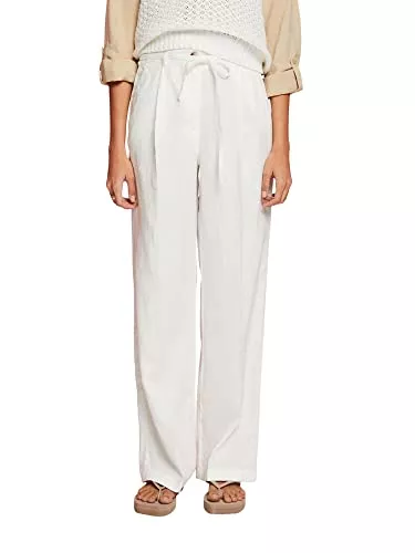 ESPRIT Hosen ESPRIT Leinenhose mit weitem Bein