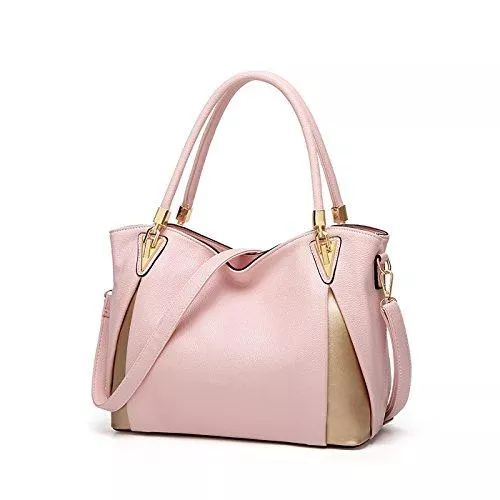 Tisdaini Taschen & Rucksäcke Für größere Ansicht Maus über das Bild ziehen Tisdaini® Damenhandtaschen Mode Schultertaschen weich Leder Shopper Umhängetaschen Rosa