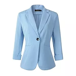 Beninos Blazer Womens 3/4 Sleeve Lightweight Office Work Suit Jacket Floral Blazer