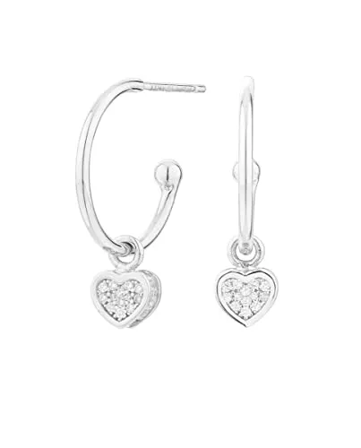 ITEMPORALITY Schmuck Pendientes Cube Aro Corazón ITEMPORALITY SEA-101-050-UU Mujer plata