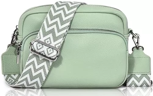 GASSDA Taschen & Rucksäcke GASSDA Crossbody Bag Damen, Kleine Umhängetasche Damen Breiter Gurt, PU Leder Handtasche Damen mit Abnehmbarem Schultergurt