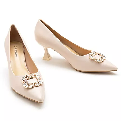 C.Paravano High Heels C.Paravano Leder Pumps Damen | Geschlossene Zehe Pumps| Stöckel Absatz | Schuhe Pumps | Pumps Spitz