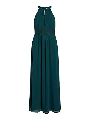 Vila Cocktail Vila Damen Vimilina Halterneck Maxi Su-Noos Dress