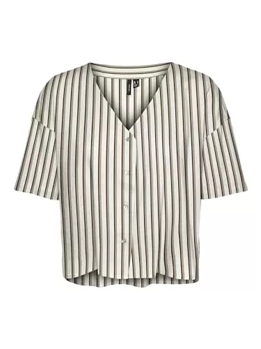 VERO MODA Kurzarmblusen MAMALICIOUS Damen Vmjesmilo 2/4 Shirt Wvn Ga Noos