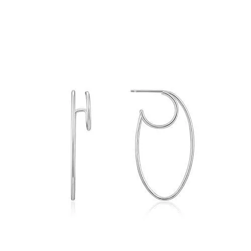 ANIA HAIE Schmuck Ania Haie Damen-Creolen Oval Double Hoop 925er Silber One Size Silber 32014103