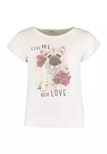 Hailys T-Shirts Hailys Kurzarmshirt Svenja mit Mops-Druck weiß