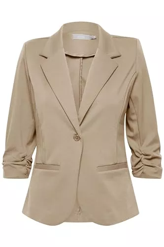 fransa Blazer fransa FRZablazer Damen Blazer Kurzblazer Jacke mit Stretch Geraffte Ärmel mit Taschen