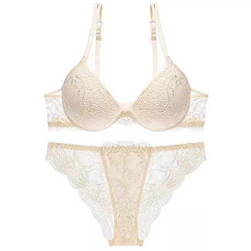 YLISHI Unterwäsche & Dessous YLISHI Frauen Mode Push Up BH Panty Set Unterwäsche Atmungsaktive Spitze Sexy Dessous Intimates