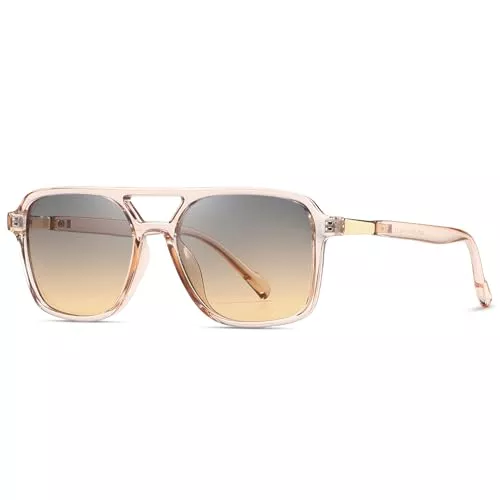 kimorn Sonnenbrillen & Zubehör kimorn Retro Sonnenbrille für Damen Herren Trendy Retro Sonnenbrille Rechteck Rahmen Schatten K1649