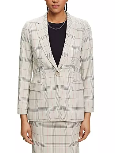 ESPRIT Blazer ESPRIT Collection Karierter Einknopfblazer