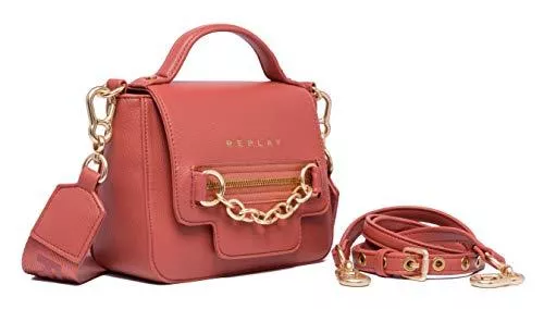 REPLAY Taschen & Rucksäcke REPLAY Damen Umhängetasche FW3092 Lederimität Altrosa