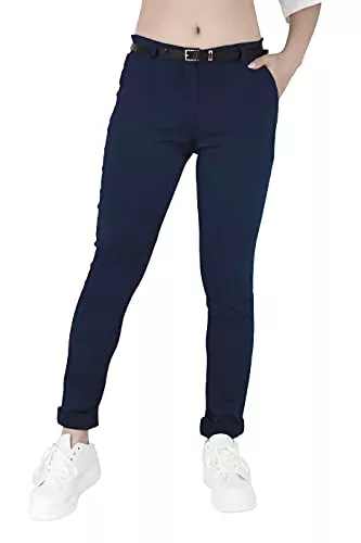 JOPHY & CO. Hosen JOPHY & CO. Elastische Damen-Chino-Hose mit Gürtel (Artikelnummer: 3008)