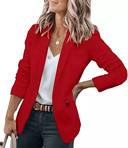 Cicy Bell Blazer Cicy Bell Damen Langarm Casual Blazer Arbeit Büro Knopf Open Front Jacke Anzug