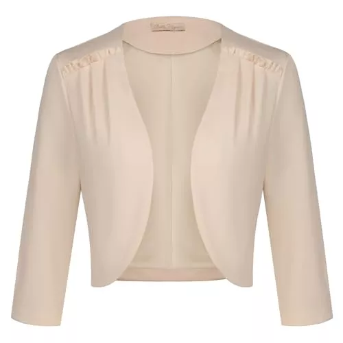 Belle Poque Kapuzenpullover Belle Poque Damen Bolero 3/4 Ärmel Elegante Kurze Strickjacke Leichte Shrug Sommer Tops für Kleider