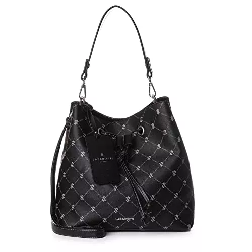 Lazarotti Taschen & Rucksäcke Lazarotti Palermo Beuteltasche Damen | Handtasche mit Umhängeriemen & Henkel | große Schultertasche 27 cm