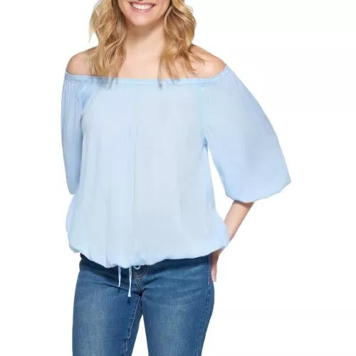 Tommy Hilfiger Langarmblusen Tommy Hilfiger Damen Bluse mit Stehkragen und Knopfleiste Bluse mit Stehkragen und Knopfleiste