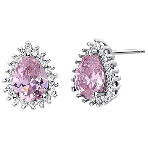 Uloveido Schmuck Uloveido Birnenform Kristall Ohrstecker für Frauen und Mädchen R815