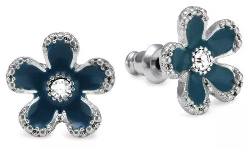 PILGRIM Schmuck Pilgrim Jewelry Damen-Ohrstecker aus der Serie Earrings versilbert türkis 1.2 cm 281240004