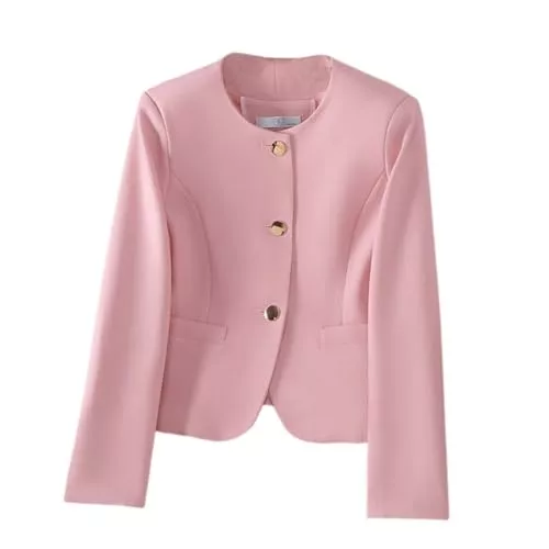 Valin Blazer Valin Damen Blazer Kurz Jacke Einreihiges Langarm Blazer Einfarbiger Slim Fit Business Casual Outfits Für Die Arbeit,B9685