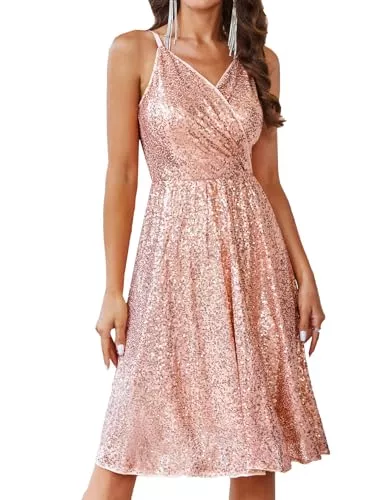 GRACE KARIN Cocktail GRACE KARIN Rockabilly Damen Vintage Perlen Knielang Faltenrock Retro Kleid