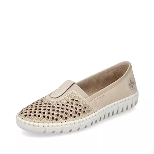 Rieker Flache Schuhe Rieker Damen Slipper M2361, Frauen Slip On