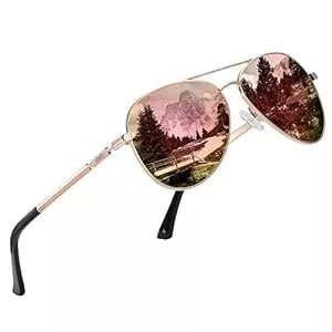 DUCO Sonnenbrillen & Zubehör DUCO Cool Polarisierte Sonnenbrille Herren Klassische Unisex Fliegerbrille UV400 Filter Kategorie 3 3025K