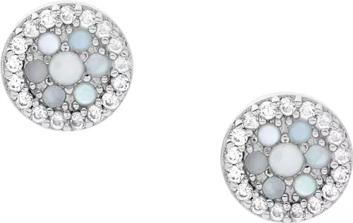 Fossil Schmuck Fossil Ohrringe Für Frauen Sterling Silber, Länge: 7.2 X 1.3mm Silber Sterling Silber Ohrringe, JFS00518040