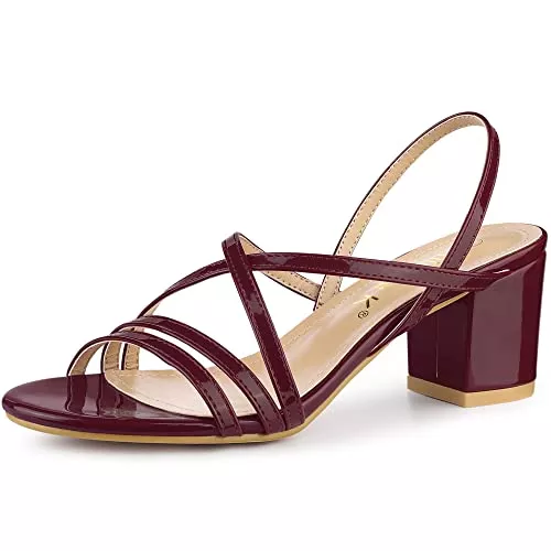 Allegra K Sandalen & Slides Allegra K Damen Riemchen Slingback Chunky Heels Slide Sandalen