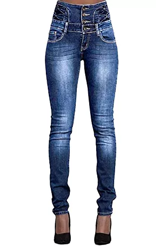 Hormtaer Jeans Damen Jeans High Waist Stretch Denim Jeanshosen für Damen Skinny Slim Fit Röhrenjeans Bleistiftjean Lässige Pant Strecken Schlank Stylische Hosen