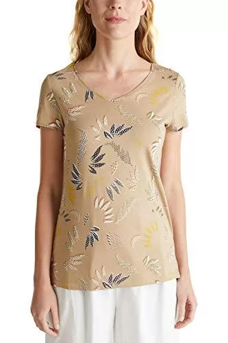 ESPRIT T-Shirts ESPRIT Damen Shirt Leaf AOP
