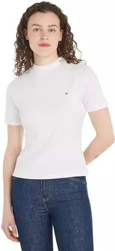 Tommy Hilfiger T-Shirts Tommy Hilfiger Damen T-Shirt Kurzarm New Slim Cody Rundhalsausschnitt