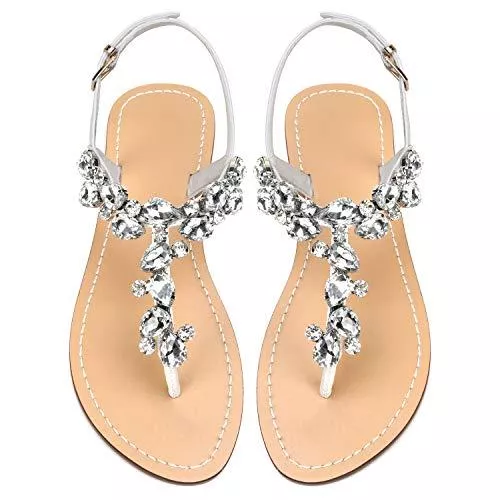 Hinyyrin Sandalen & Slides Hinyyrin Damen Strass Sandalen