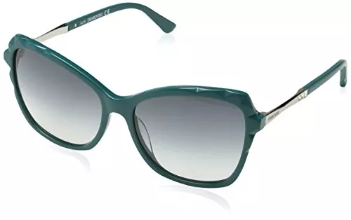 Swarovski Sonnenbrillen & Zubehör Swarovski SK0106 96P-57-16-140 Swarovski Sunglasses Sk0106 96P-57-16-140 Schmetterling Sonnenbrille 57, Grün