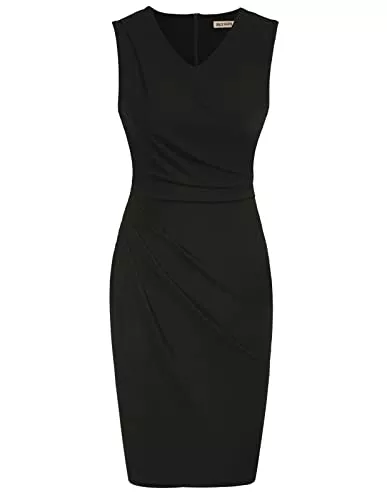 GRACE KARIN Cocktail GRACE KARIN Damen festlich Vintage Party Bodycon Kleid ärmellos Kleid CL1292