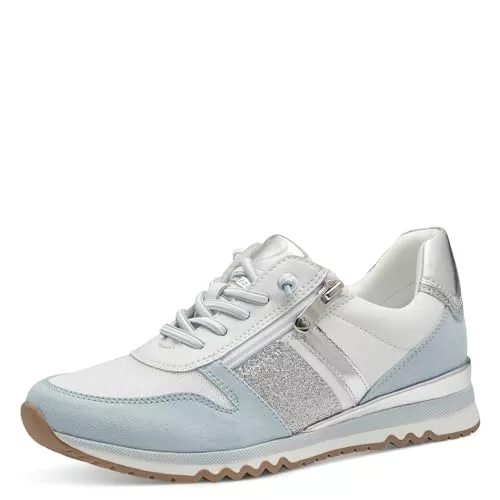 MARCO TOZZI Sneaker & Sportschuhe MARCO TOZZI Damen Sneaker flach Glitzer Vegan