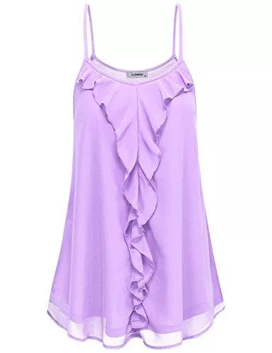 JCZHWQU Ärmellose Blusen JCZHWQU Damen-Tanktop mit V-Ausschnitt, ärmellos