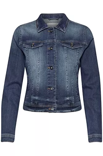 ICHI Jacken ICHI IHSTAMPE JA Damen Jeansjacke Denim Übergangsjacke mit Stretch und Knöpfen