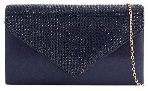 Girly Handbags Taschen & Rucksäcke Girly Handbags Frauen Diamante Satin Clutch-Bag