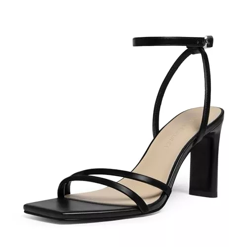 MIRAAZZURRA Sandalen & Slides MIRAAZZURRA Damen Sandalen Klobig High Heel Quadratische Offene Zehe Slingback Heel Sandalen with Ankle Strap für Kleider Party Schuhe
