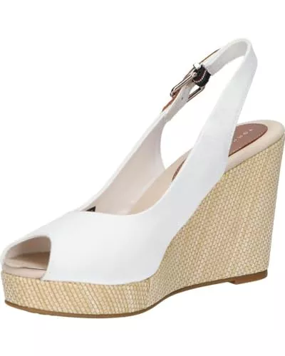 Tommy Hilfiger Sandalen & Slides Tommy Hilfiger Damen Wedge Espadrilles Iconic Elena Sling Back Wedge Keilabsatz