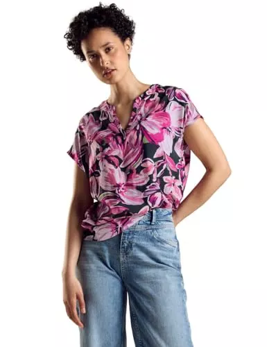 Street One Kurzarmblusen Street One Damen A344570 Sommer Bluse mit Print