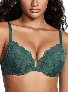 DOBREVA Unterwäsche & Dessous DOBREVA Damen Push Up BH Mit Spitze Gepolstert Plunge Bügel Vollschalen BHS Gemoldete Cups