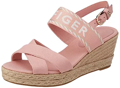 Tommy Hilfiger Sandalen & Slides Tommy Hilfiger Damen Saisonales Gurtband, Mittelhoher Keilabsatz Espadrilles