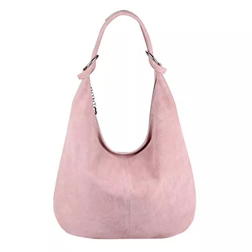 OBC Only-Beautiful-Couture Taschen & Rucksäcke OBC Made in Italy Damen XXL Ledertasche Leder Wildleder Shopper Tasche Schultertasche Umhängetasche Hobo-Bag Beuteltasche