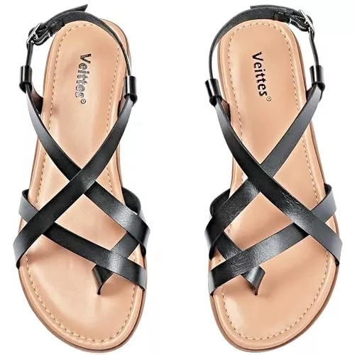 Veittes Sandalen & Slides Veittes Frauen Slide Sandalen - Lässige und bequeme Sandalen für Frühling und Sommer.