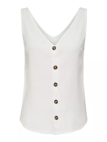 ONLY Tops ONLY Female Hemdchen Kurzärmeliges geknöpftes Leinen Oberteil