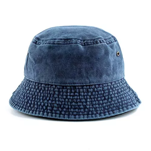 CFCYS Hüte & Mützen CFCYS Fischerhüte Für Damen,Blau Gewaschene Baumwolle Schwarz Eimer Hut Männer Panama Sommer Jeans Hut Uv Sonnenschutz Wandern Angel Hut Bob Chapeau
