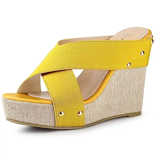 Allegra K Sandalen & Slides Allegra K Plateau-Sandalen mit Keilabsatz für Damen